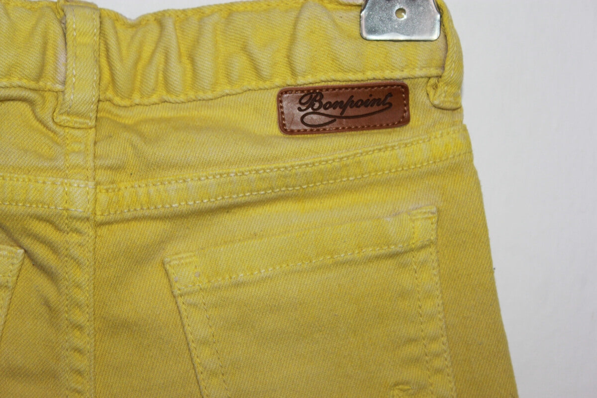 tweedehands unisex gele lange broek van bonpoint maat 68