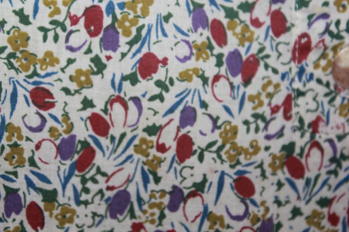 tweedehands katoenen liberty blouse in multicolour met lange mouwen, maat 128 voor een meisje van wowo