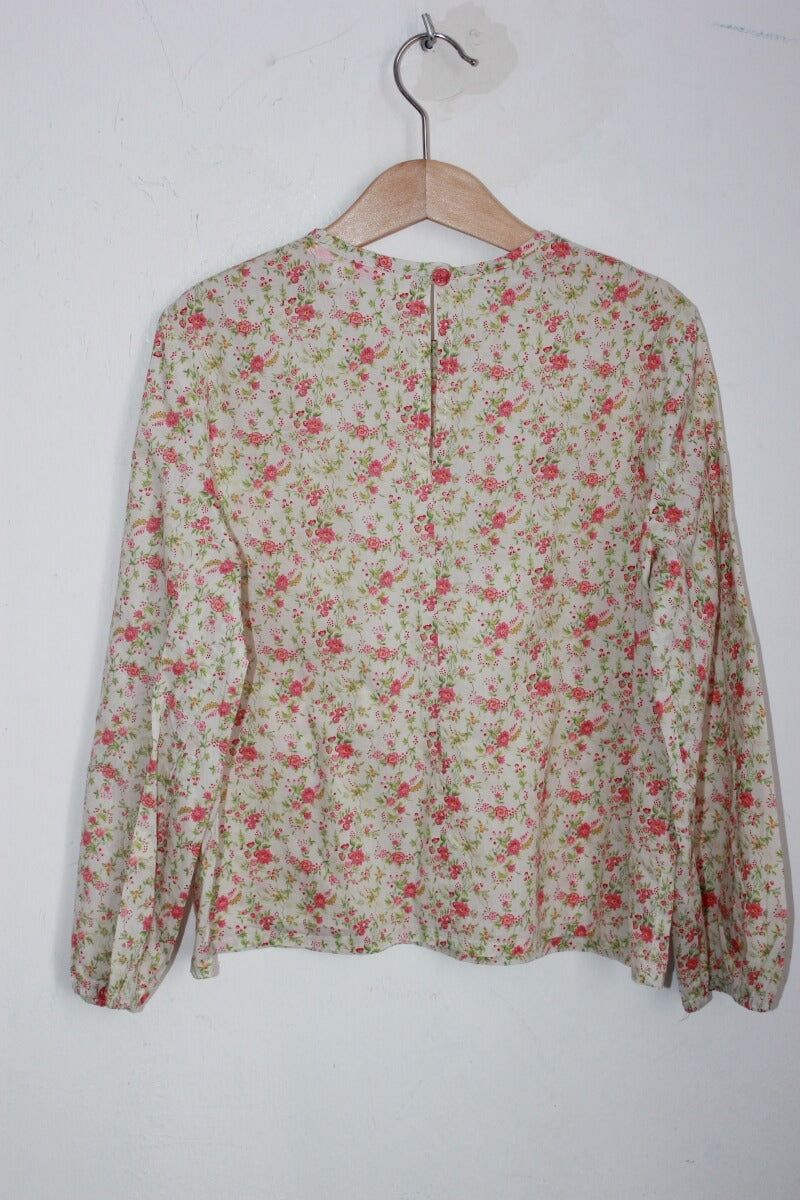 tweedehands gebloemde blouse in multicolour met lange mouwen, maat 128 voor een meisje van wowo Paris