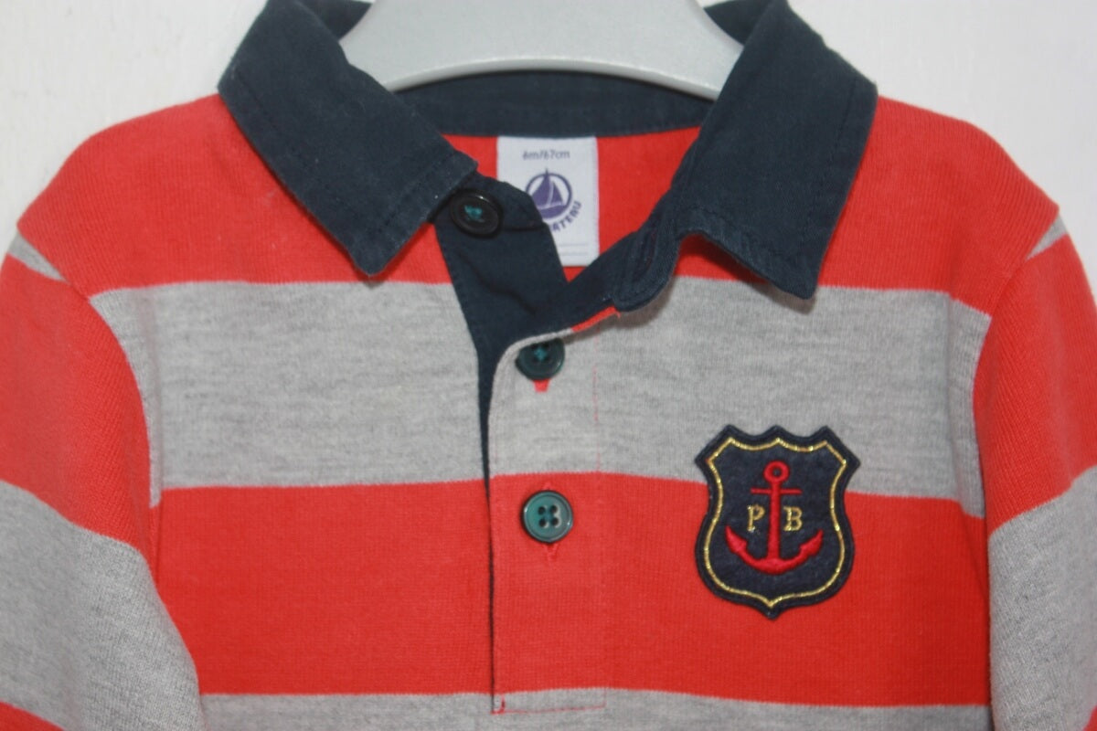 tweedehands petit bateau baby polo maat 6 maanden