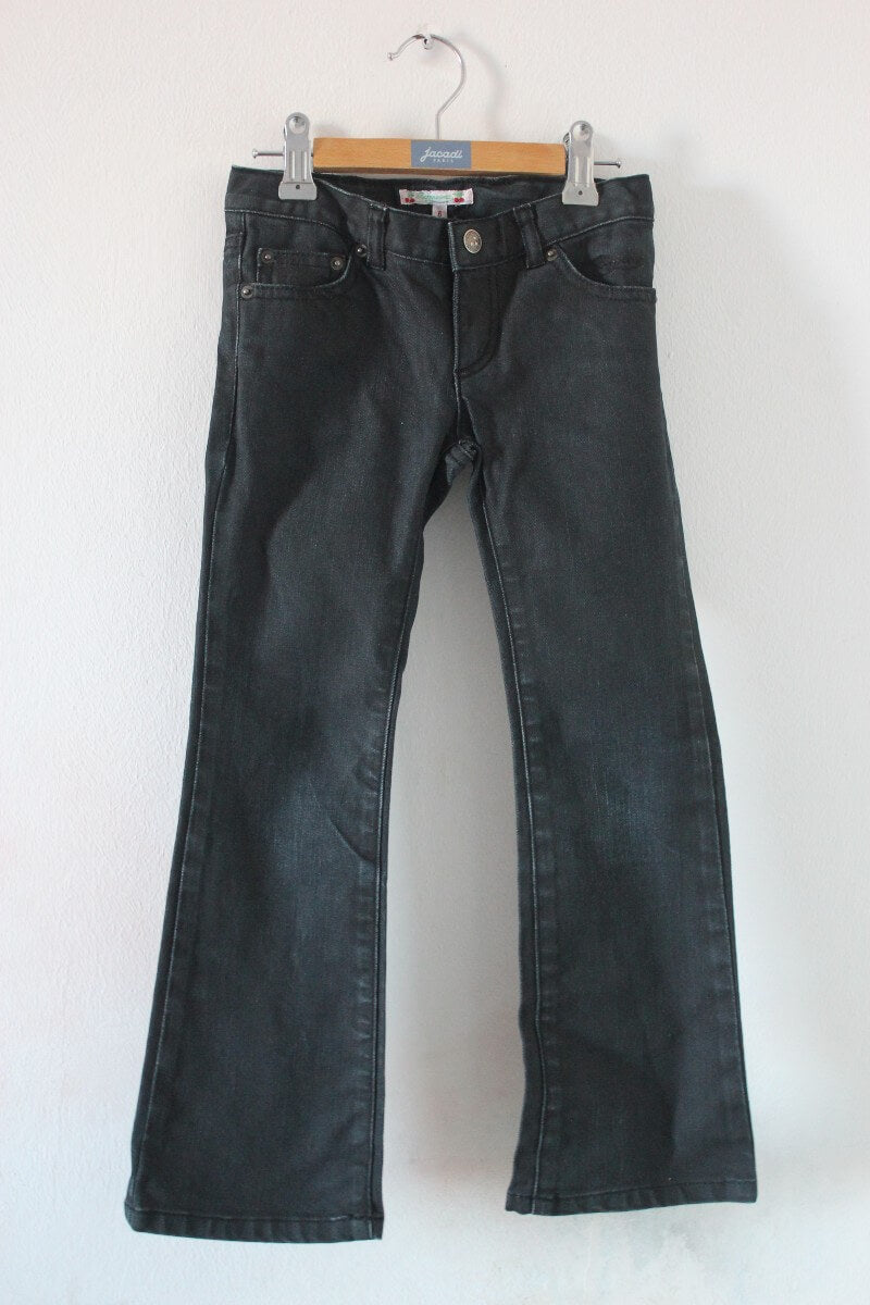 tweedehands donkerblauwe flared jeans in maat 110-116 voor een meisje van bonpoint