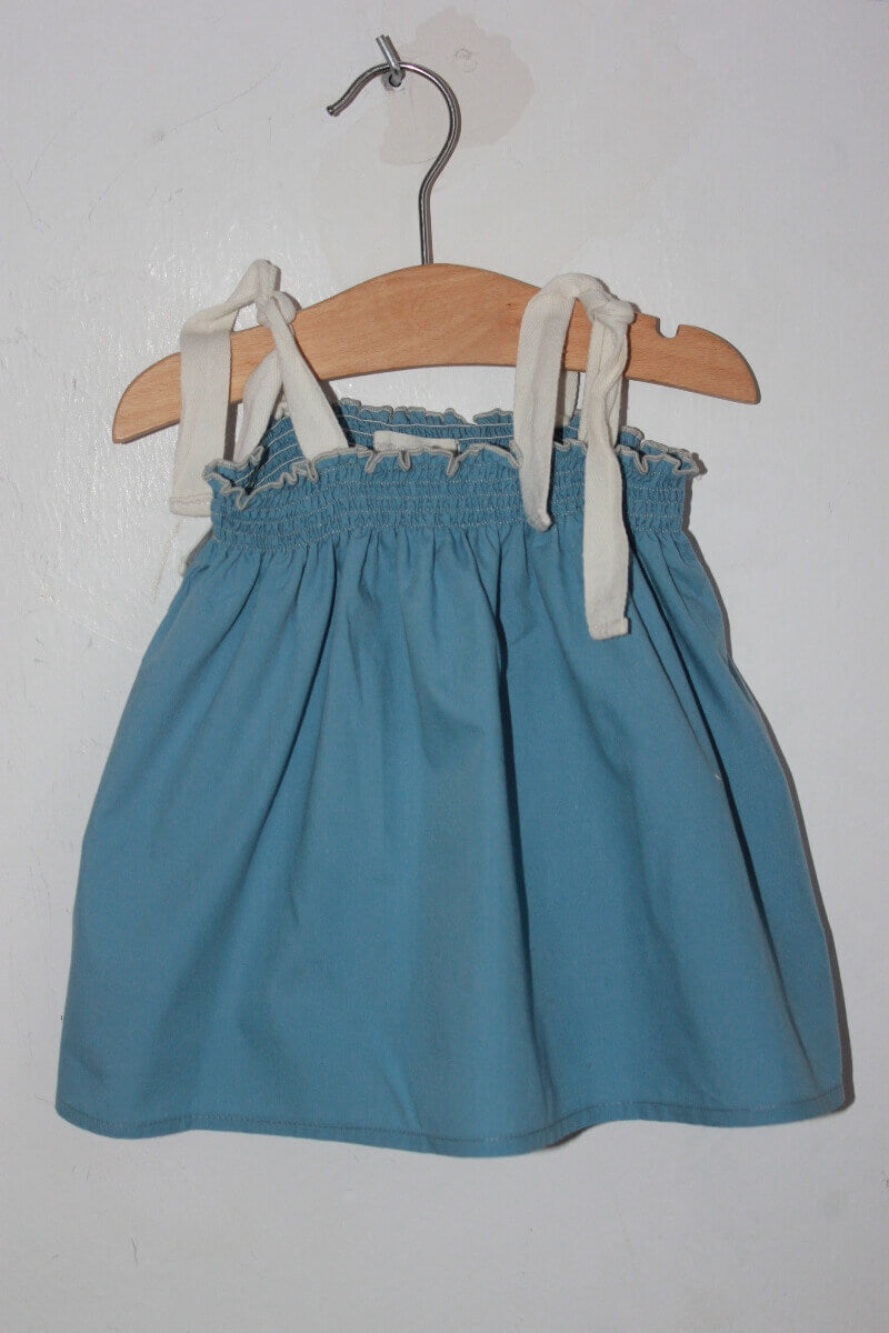 tweedehands katoenen zomers blauw setje in maat 74 voor een baby meisje van mi pequeno lucas