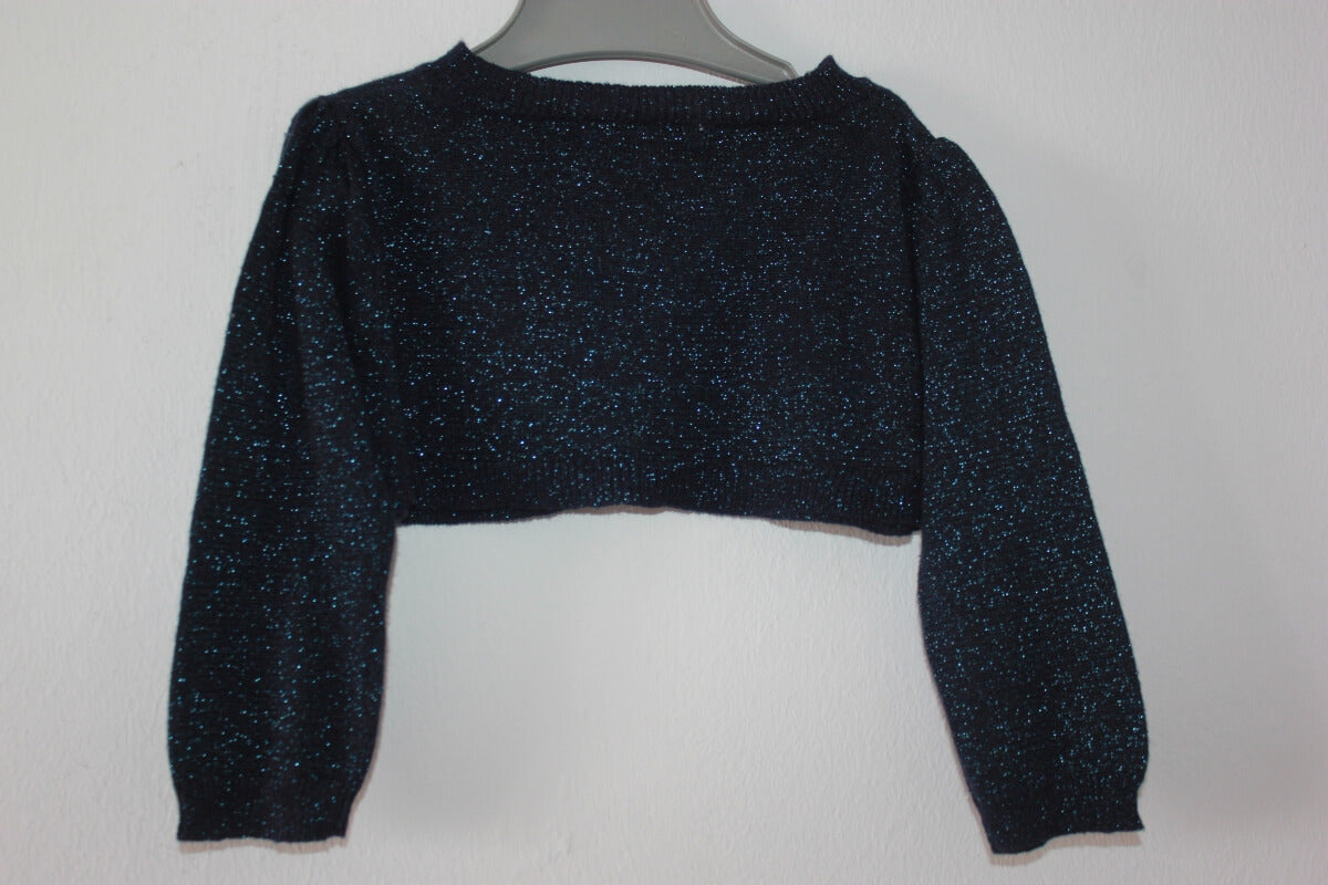 tweedehands-blauw-vestje-glittertje-maat-74-baby-meisje-in-extenso