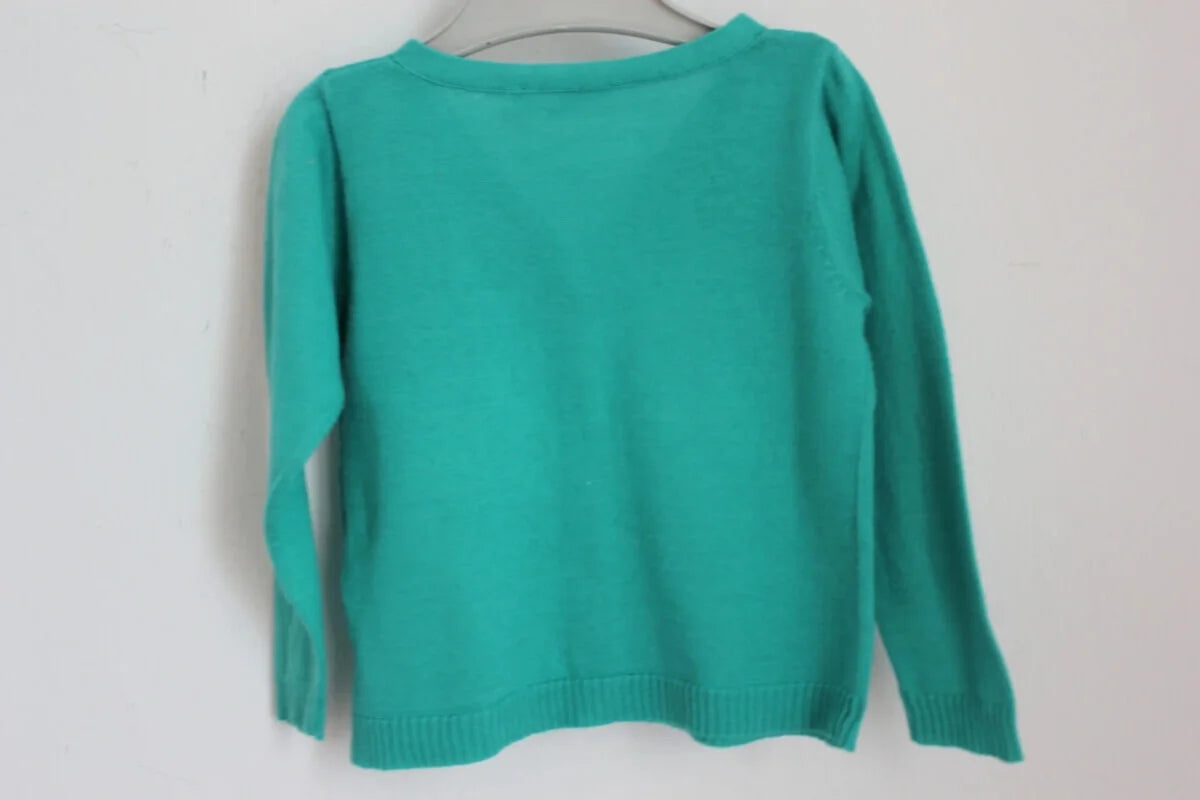 tweedehands katoenen unisex groen vest van bonton in maat 74