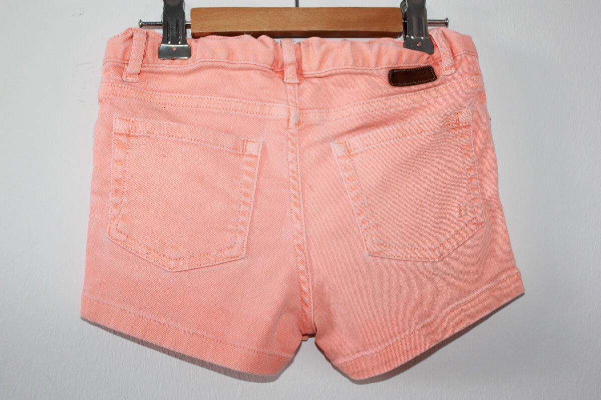 tweedehands-oranje-korte-broek-maat-110-meisje-bonpoint