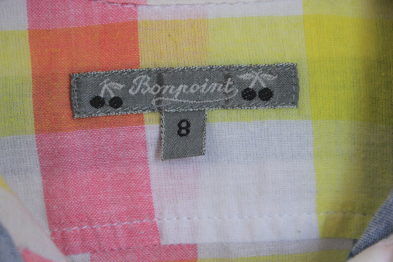 tweedehands-multicolour-geruit-overhemd-lange-mouwen-maat-122-jongen-bonpoint