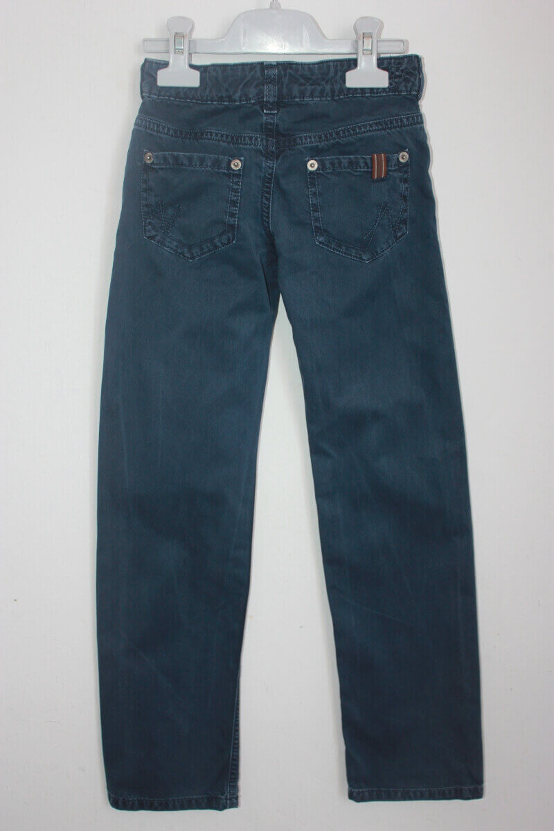 tweedehands-donkerblauwe-lange-broek-maat-128-unisex-notify
