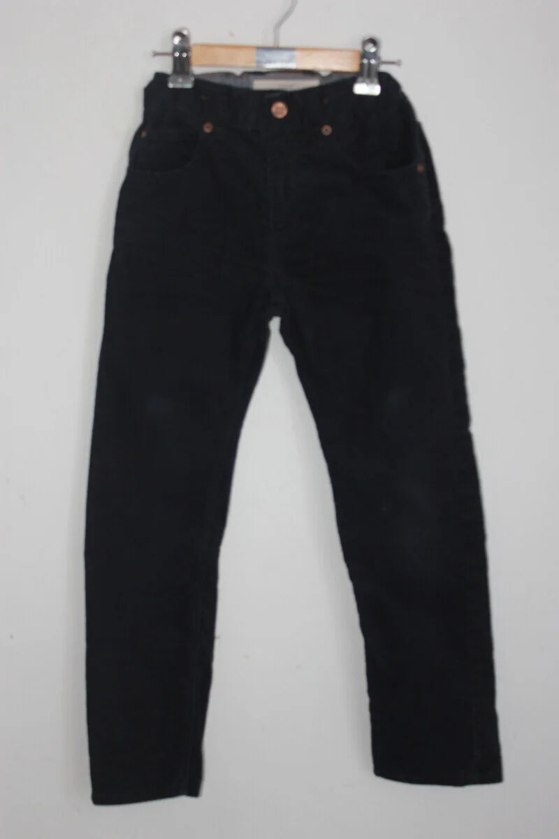 tweedehands-donkerblauwe-unisex-corduroy-lange-broek-maat-122-hennes-en-maurtitz