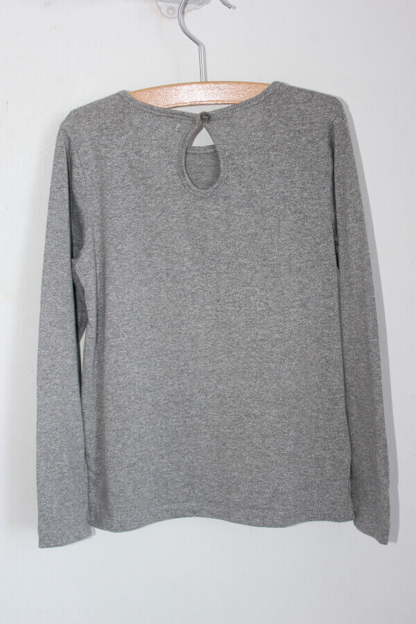 tweedehands-lichtgrijze-longsleeve-meisje-maat-110-monoprix
