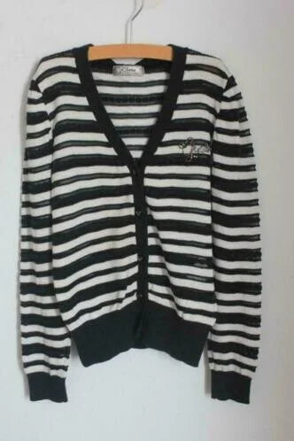 zwart-wit-gestreept-vest-guess-maat-134