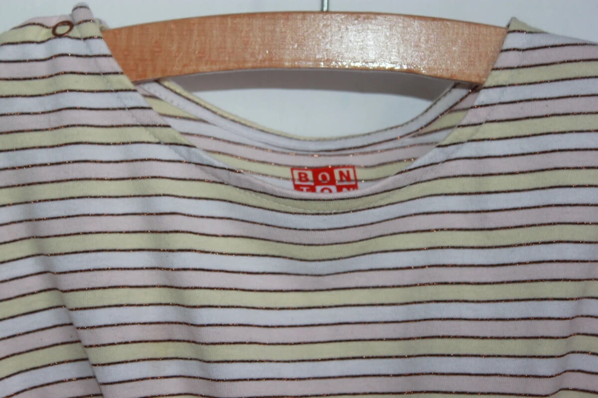 tweedehands-zomerse-gestreepte-jurk-korte-mouwen-multicolour-maat-98-meisje-bonton