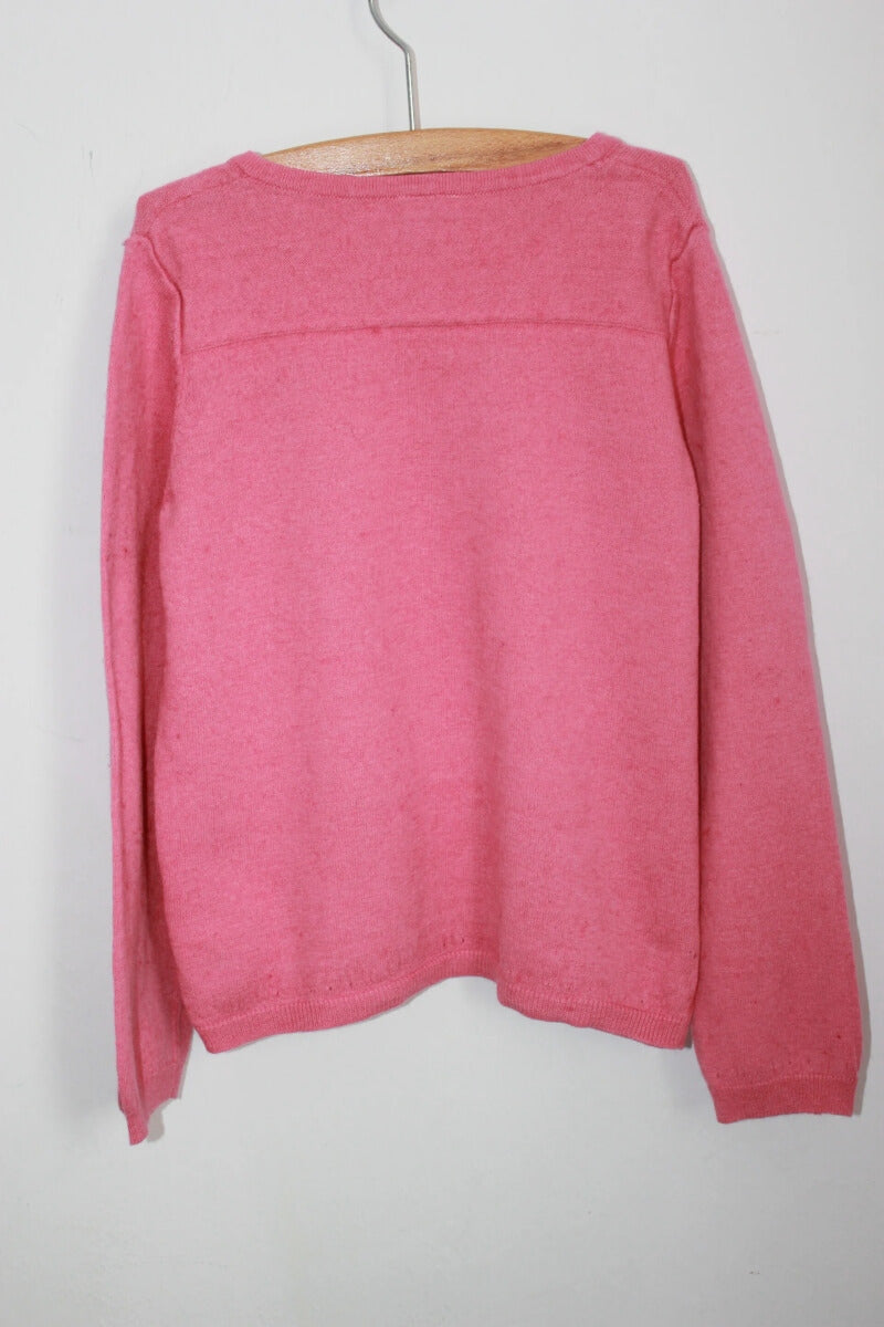 tweedehands-koraalroze-vest-maat-128-petit-bateau