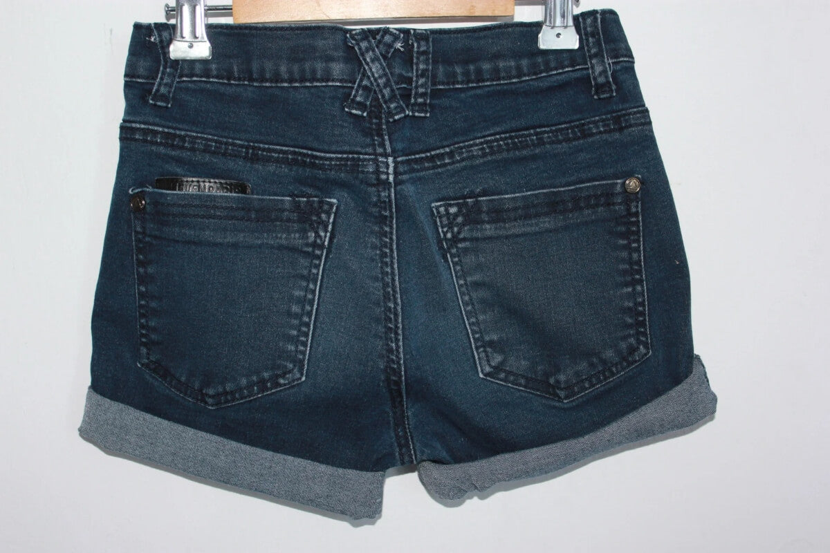 tweedehands-korte-donkerblauwe-jeans-maat-134-little-eleven-paris