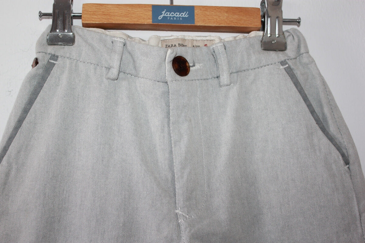 tweedehands-zomerse-lichtgrijze-bermuda-maat-116-jongen-zara