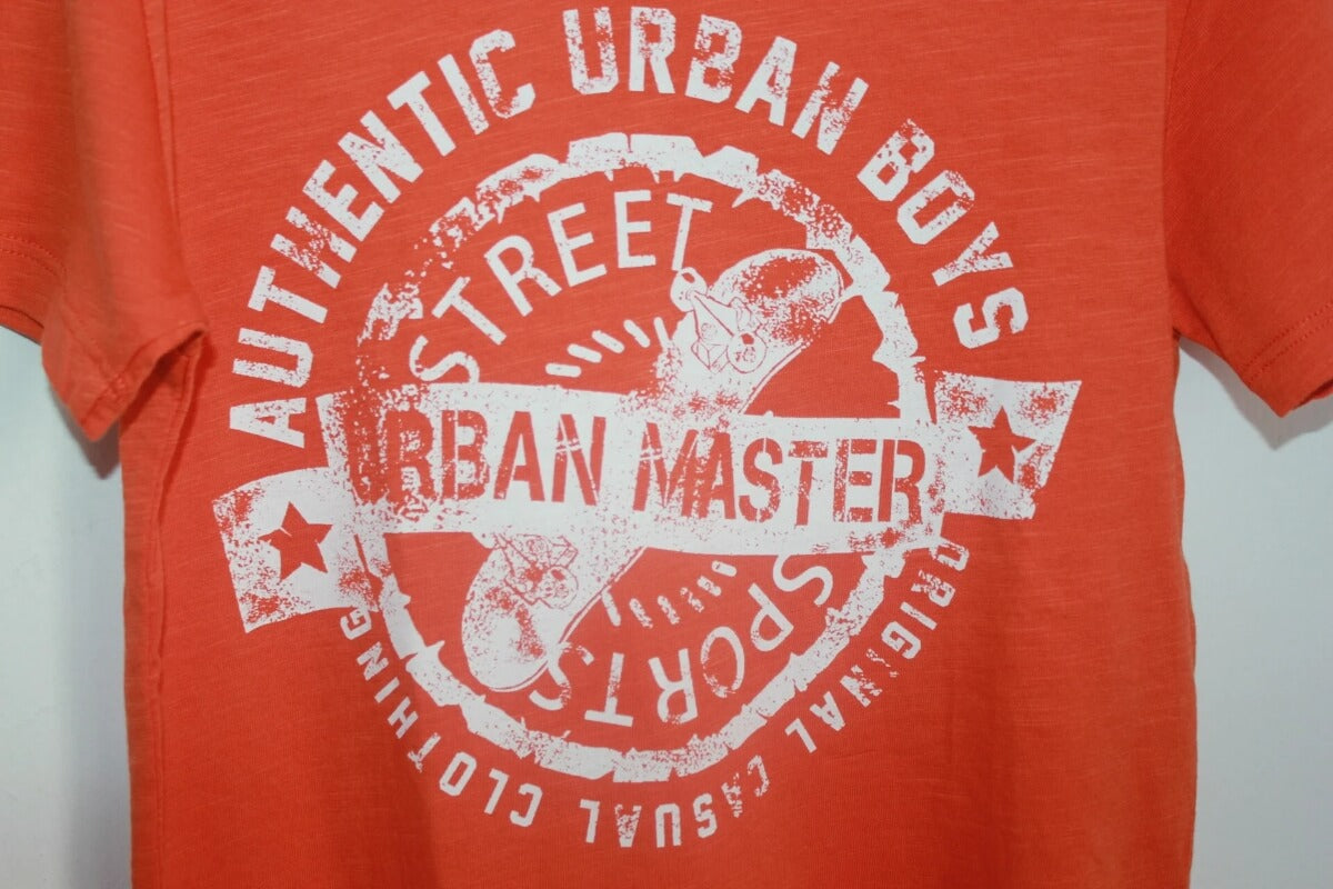 oranje-wit-tshirt-korte-mouwen-maat-104-jongen-sfera