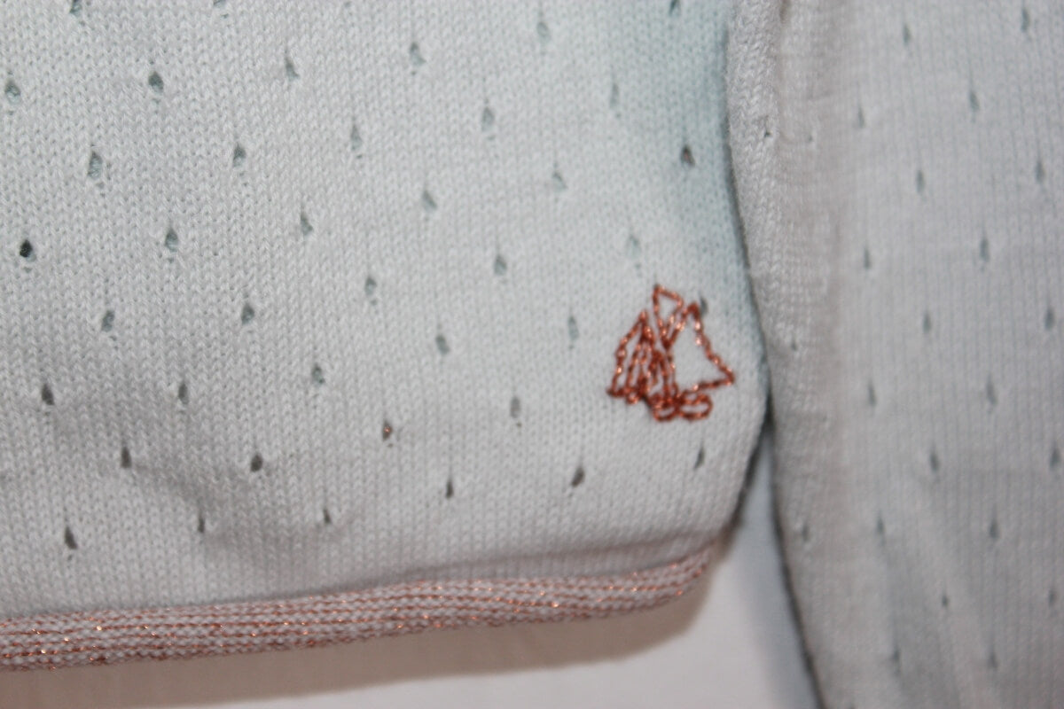 lichtgroen-beige-koper-vest-maat-104-petit-bateau