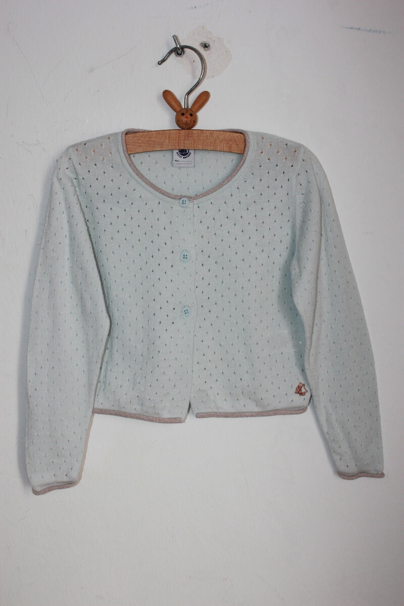 lichtgroen-beige-koper-vest-maat-104-petit-bateau