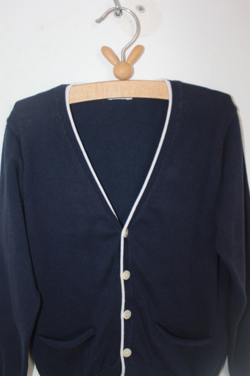 tweedehands-donkerblauw-wit-vest-il-gufo-maat-104-jongen