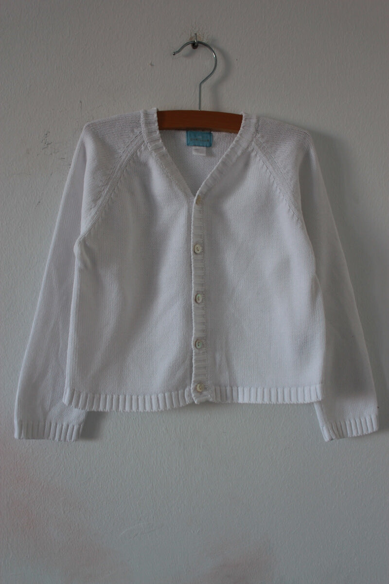 CYRILLUS white cardigan - size 2 years - 92 cm