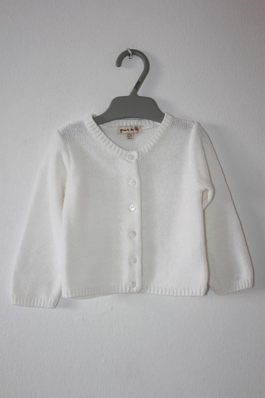 tweedehands ecru vest voor baby maat 62 grain de ble