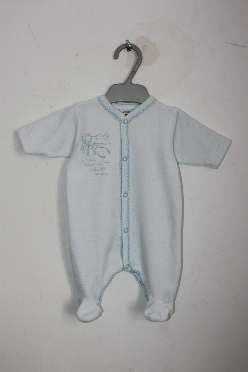 tweedehands velours boxpakje maat 50 petit bateau