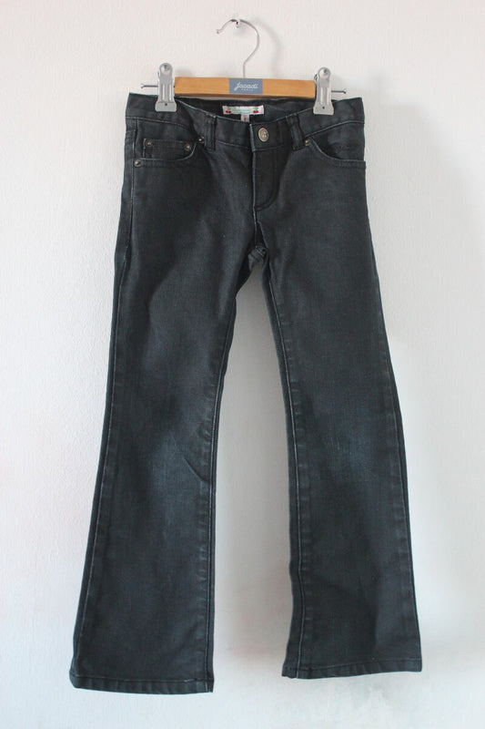 tweedehands donkerblauwe flared jeans in maat 110-116 voor een meisje van bonpoint