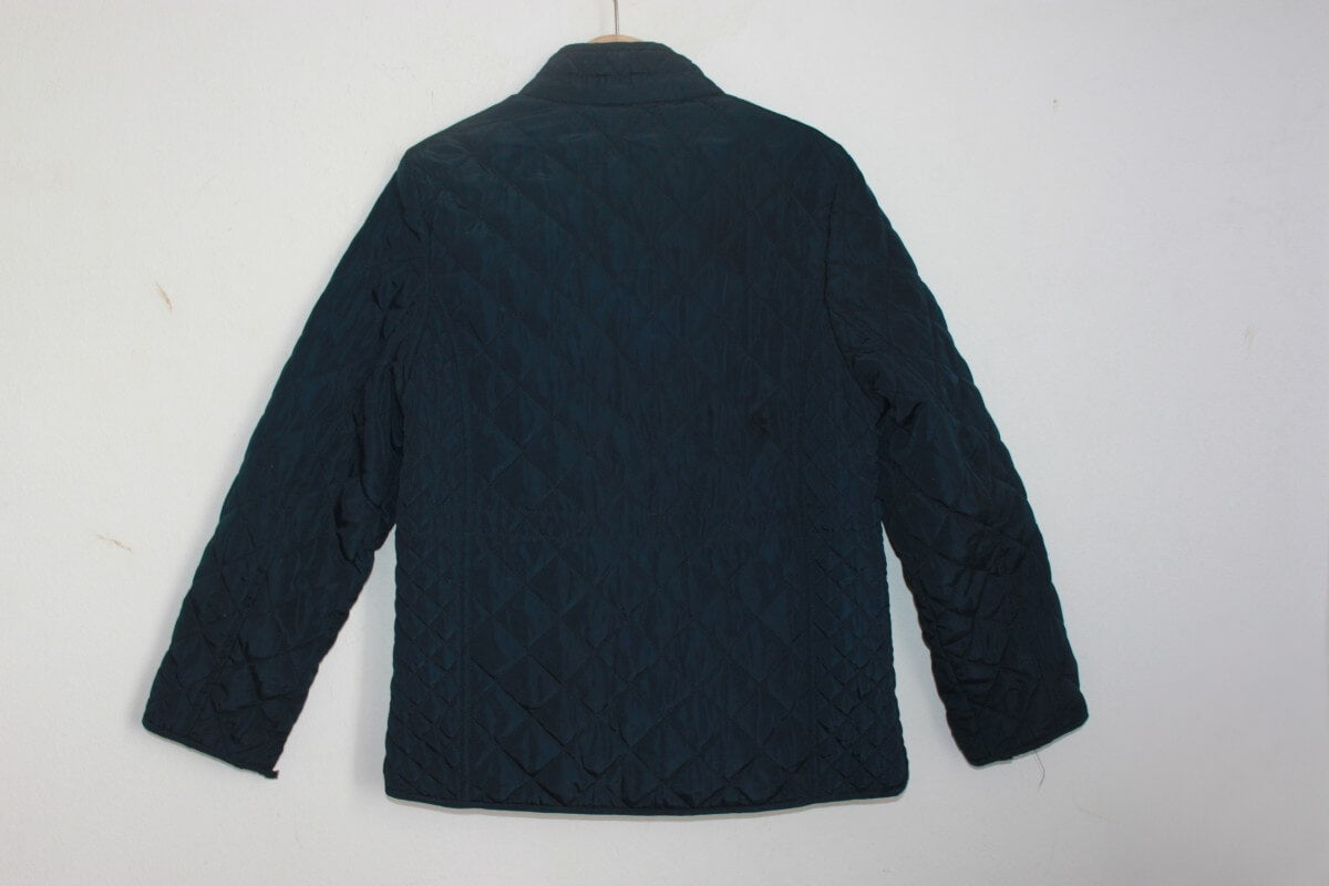 Tweedehands donkerblauwe jas voor het tussenseizoen in maat 128 voor een meisje van zara 