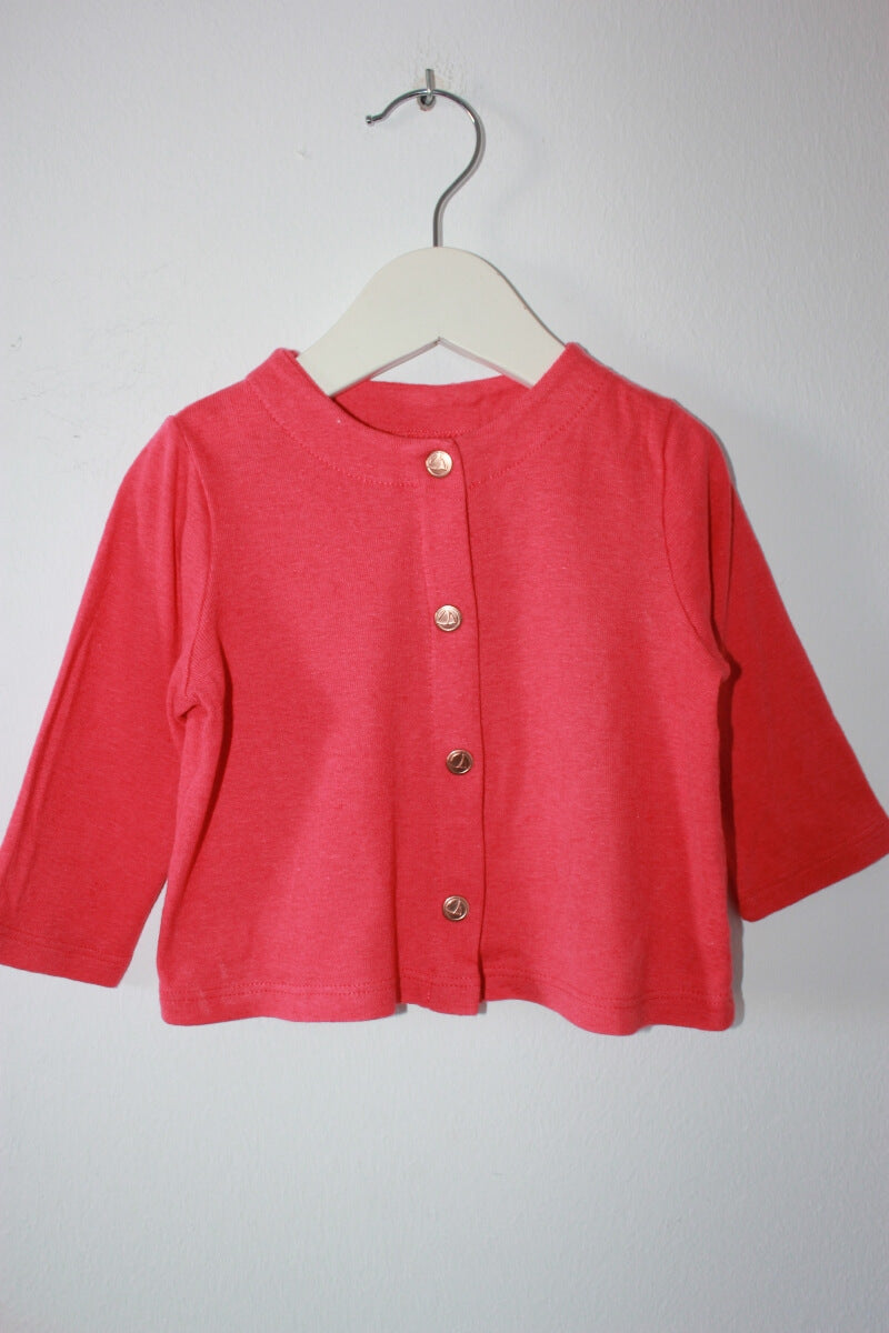 preloved koraalroze vest van petit bateau in maat 68