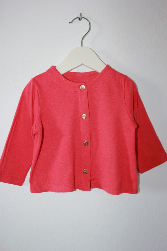 preloved koraalroze vest van petit bateau in maat 68