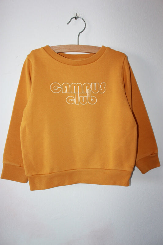 tweedehands unisex mosterdgele sweater van petit bateau in maat 92