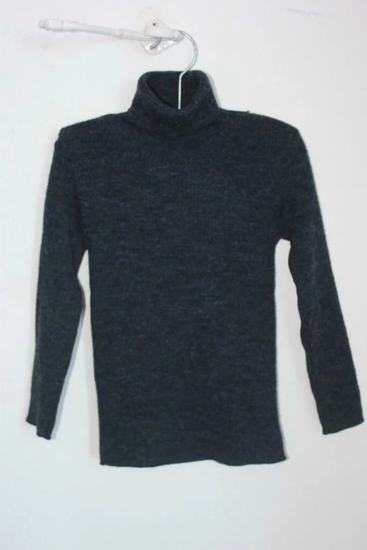 tweedehands unisex donkergrijze trui met col in maat 104 van jacadi
