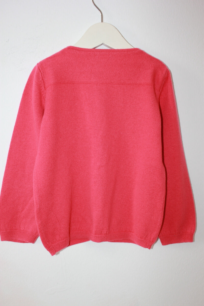 preloved oranjerood vest in maat 2 voor een meisje van petit bateau