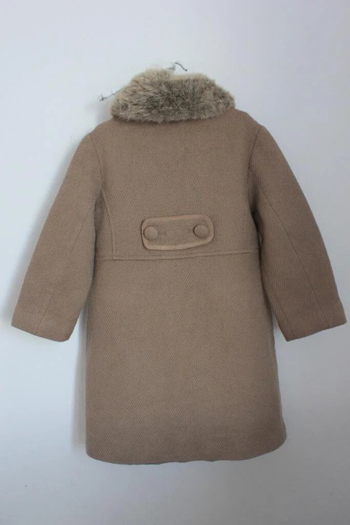tweedehands-beige-chique-jas-maat-116-meisje-tartine-et-chocolat
