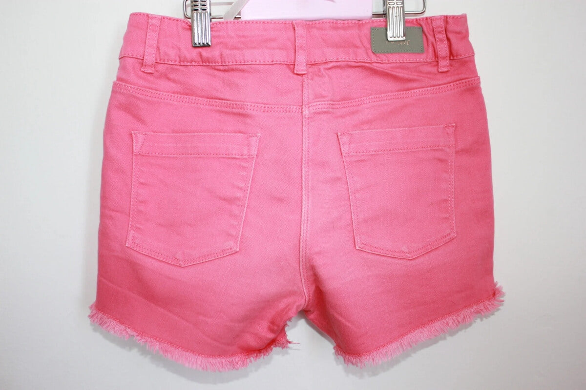 tweedehands-koraalroze-korte-broek-maat-140-meisje-tex