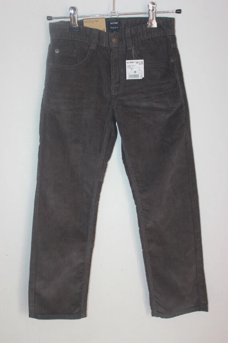 donkergrijze-corduroy-broek-unisex-maat-122-kiabi