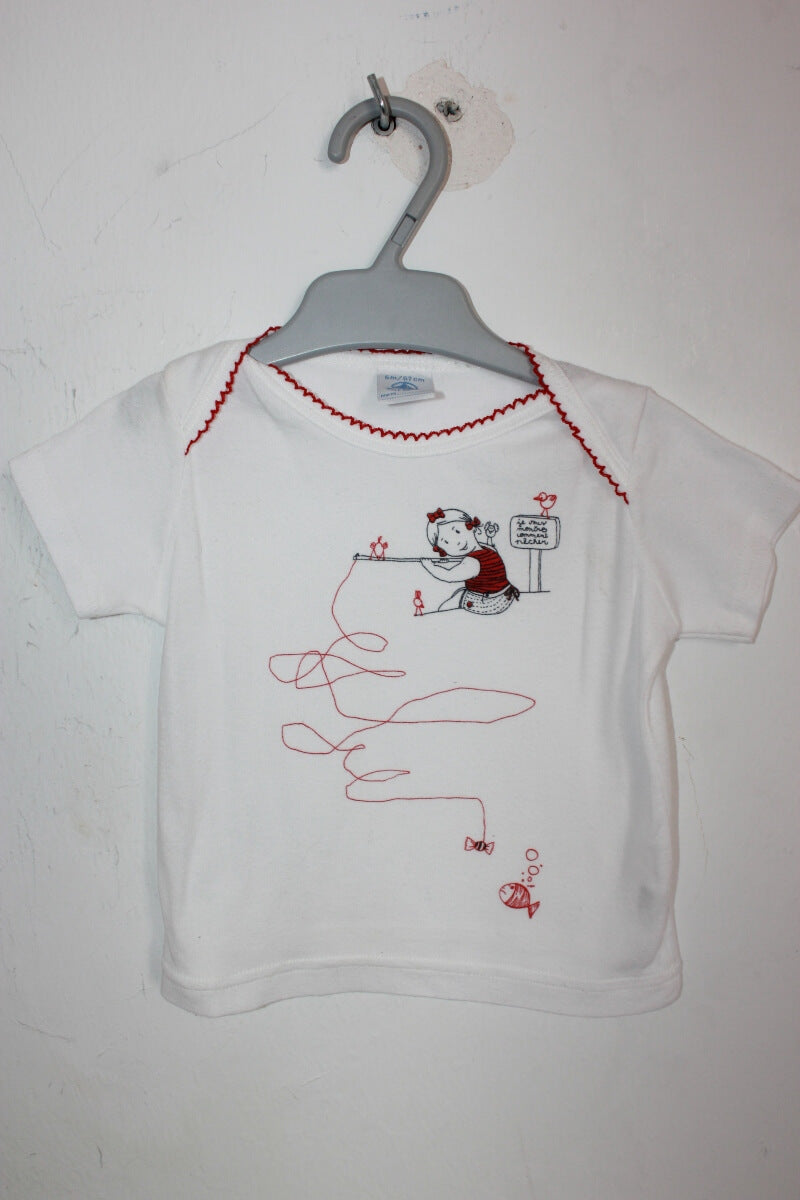 tweedehands-wit-shirt-korte-mouwen-vissend-meisje-maat-68-petit-bateau