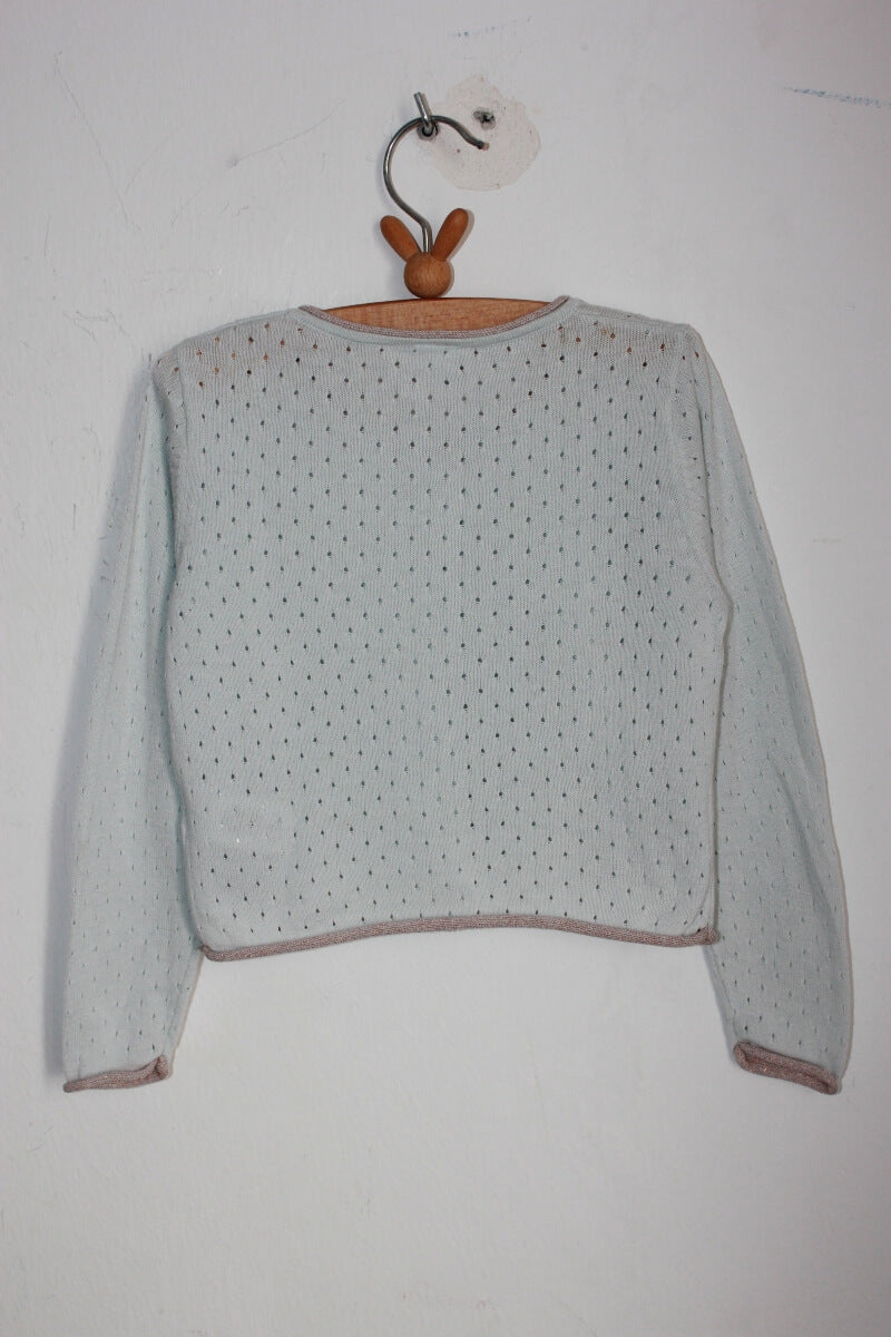 lichtgroen-beige-koper-vest-maat-104-petit-bateau