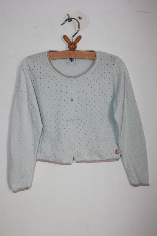 lichtgroen-beige-koper-vest-maat-104-petit-bateau