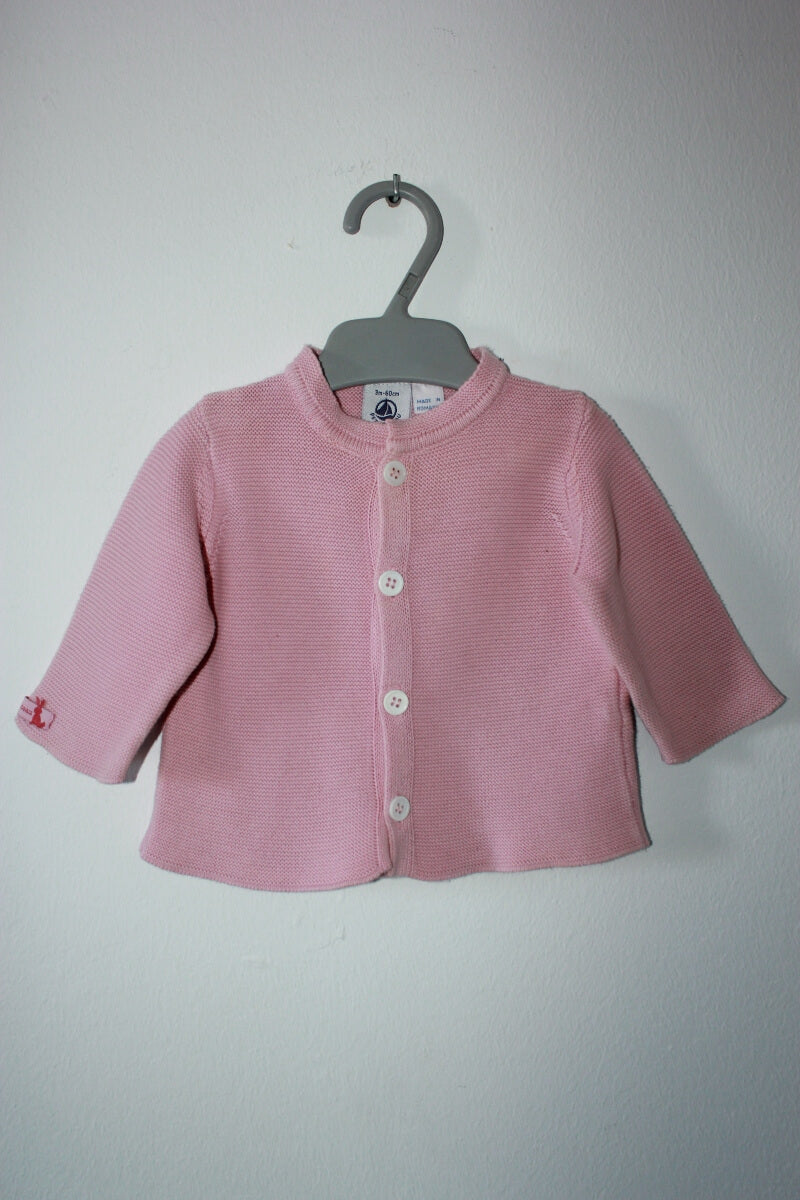 tweedehands-roze-vest-maat-62-baby-petit-bateau