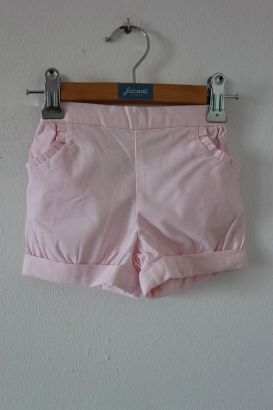 tweedehands roze katoenen korte broek van jacadi in maat 68 voor een baby meisje